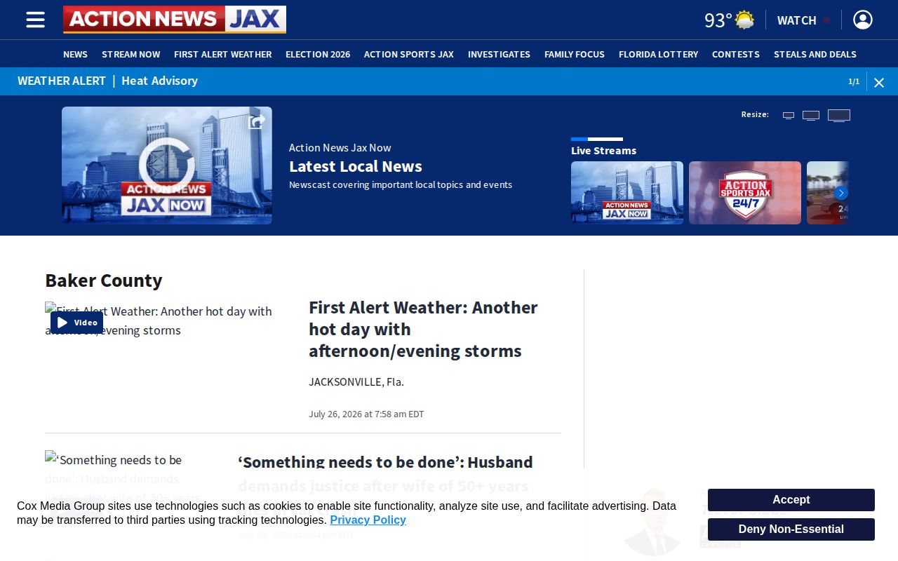 Action News Jax Baker County crime news and agency photo coverage
